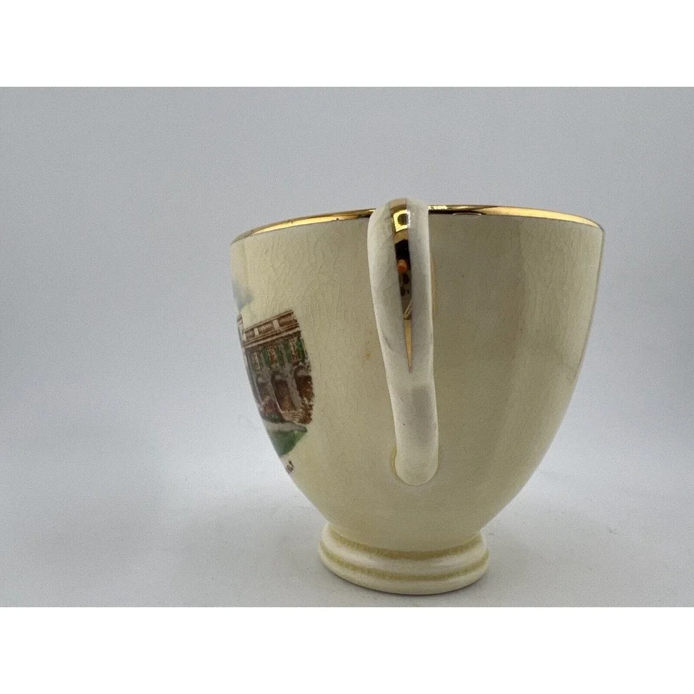 Vintage Crown Devon Jonroth England Franklin D. Roosevelt‎ Gold Rim Teacup
